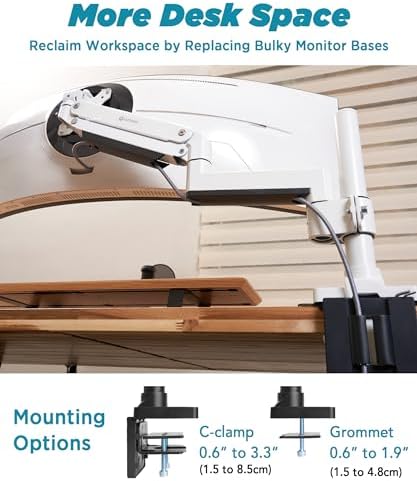 ULTRARM Heavy Duty Monitor Arm for Ultrawide Curved Monitors Modular Design