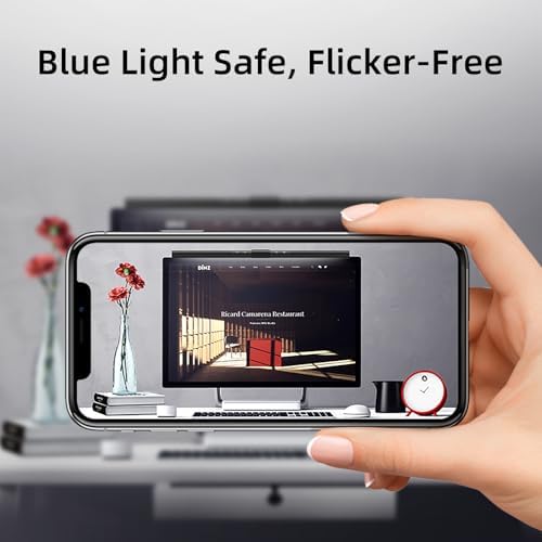 Thunderobot L1 Computer Monitor Lamp, Ra95 Light for Eye Caring, Asymmetric Light Source, Ten-Level Dimming No Video Flicker Blue Light Safe E-Sports Desktop Reading Lamp