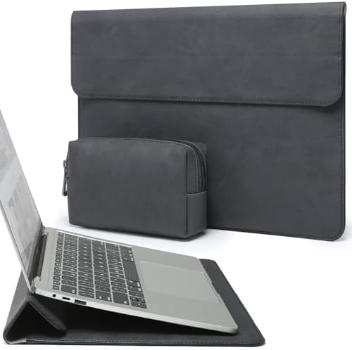 HYZUO 13.3-14 Inch Laptop Case Sleeve with Stand Feature, Graphite