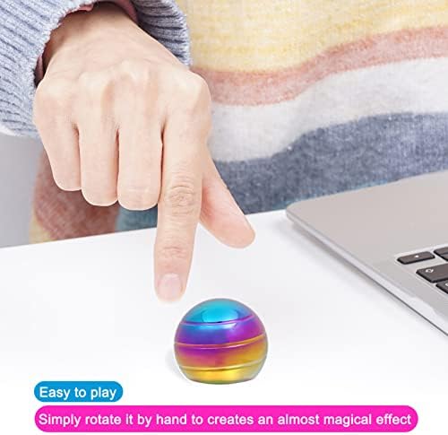 Desk-Fidget-Toys for Kinetic-Toy: Cool-Gadgets Cool-Stuff for Adults Kids Teens, Spinning Up to 180 Seconds, Stress Relief Toy for Optical-Illusion Gift for Office School Home Women Men