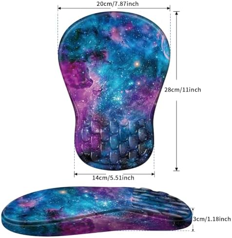 YIWEI Ergonomic Mouse Pad with Wrist Rest for Carpal Tunnel Pain Relief
