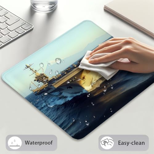 Aircraft Carrier Mouse Pad, US Navy Military Theme Patriotic Desk Mat