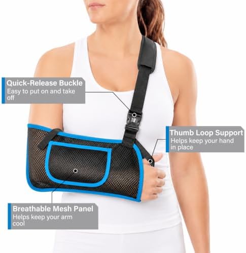 Mesh Shower Arm Sling Shoulder Immobilizer for Shoulder Surgery Recovery