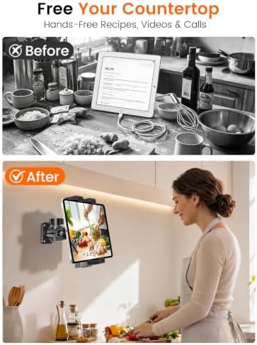 OHLPRO iPad Tablet Wall Holder for 4.7-22" Portable Monitor Wall Mount