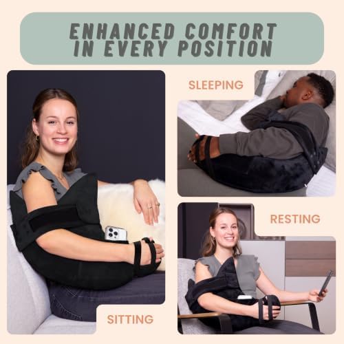 MOYOAMA Post Shoulder Surgery Pillow for Sleeping – Left/Right Arm Support with Adjustable Straps & Custom Firmness for Restful Recovery – Rotator Cuff, Bursitis, & Frozen Shoulder Pillow Post Surgery