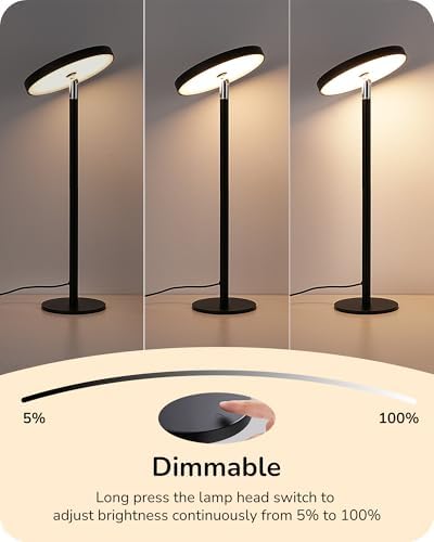 EDISHINE LED Table Lamp, Desk Lamp with 2 Adjustable Height, High CRI 90+