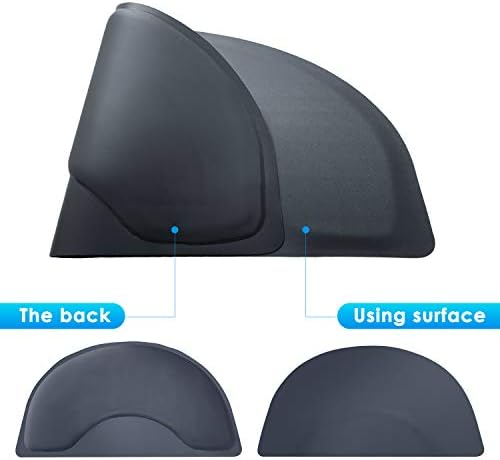 Salon Mat for for Hairstylist 3'x5' Barber Shop Anti-Fatigue Salon Standing Chair Mat - Black Semi Circle 1/2" Thick Comfort Salon Mat, Hair Cutting Hairdressing Equipment