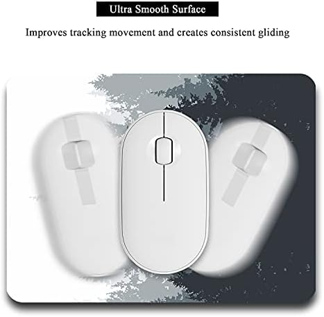 Small Mouse Pad, Mini Mouse Pad 6 x 8 in, Thick Rubber Waterproof Mouse Mat, Cute Mousepad for Women Men Kids Wireless Mouse Mini Laptops Keyboard Tray Home Office Travel, Black White Forest