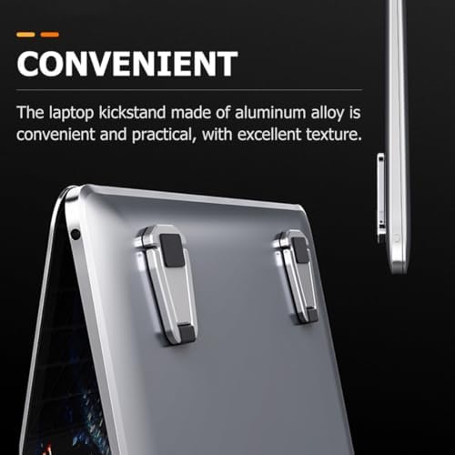 Aluminum Alloy Laptop Stand with Cooling Ventilation and Adjustable Riser for Desk Use, Portable Notebook Support for Improved Airflow and Ergonomic Computer Random Color