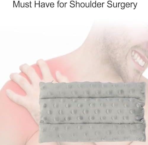 Upgrade Neck Pad Strap Cushion Pillow for Arm Sling Comfort Shoulder Support Pad Rotator Cuff Replacemet Surgery Elbow Brace Carry Padded Cover Broken Wrist Hand Injury Cast, Minky Dot Light Gray