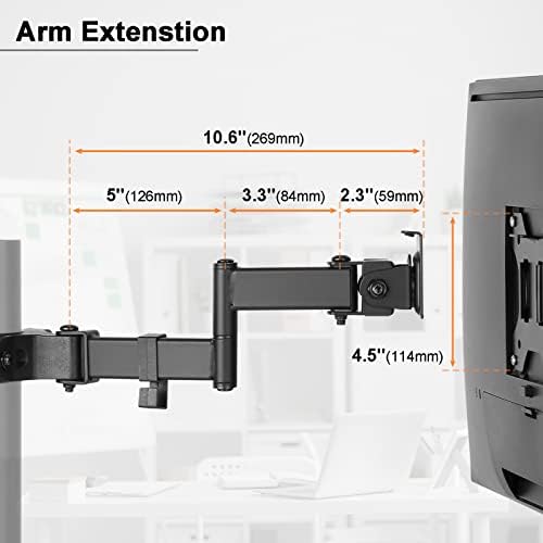 PUTORSEN Universal VESA Pole Mount for 17-32" Screens, Holds Up to17.6lbs