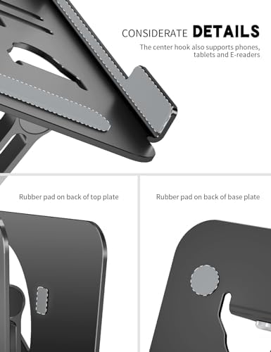 Z-Shaped Laptop Stand for Desk Fits 10"-16" Notebook, Black