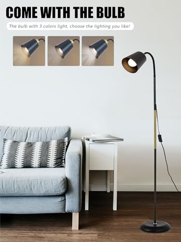 Floor Reading Lamp, Adjustable Height Bendable Short Standing Corner Lamps