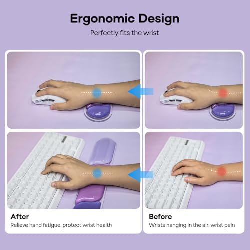 EPOMAKER CloudGel Wrist Rest for Keyboard and Mouse, 2 Pieces