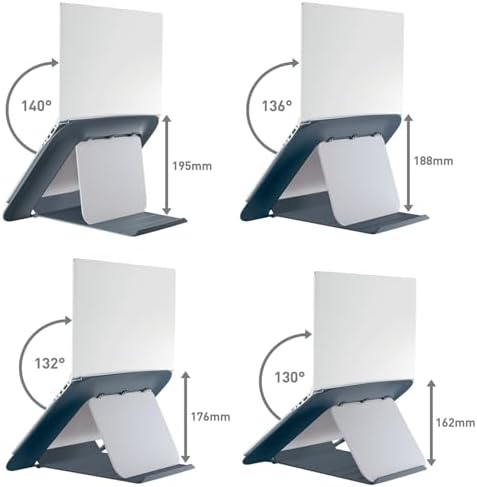 Leitz Ergo Laptop Stand, Adjustable Computer Riser, Portable Notebook Stand for Desk (64260089-NA) (Pack of 6)