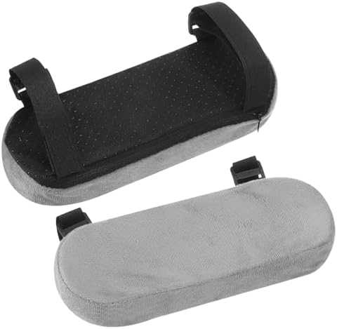 uxcell Memory Foam Chair Armrest Pads,2 Pair Office Chair Arm Cover(Gray)