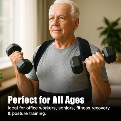 Posture Corrector for Men & Women – Adjustable Back Support Brace with Thickened Shoulder Straps – Comfortable Spine Alignment for Drivers, Office, and Daily Use(M/L)