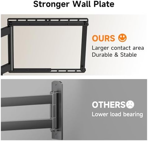 XINLEI Long Arm TV Wall Mount for Most 32-84 Inch TVs, 40” Extension Full Motion TV Bracket with Swivel Articulating Extension Tilt Arm, Max Support 132lbs, VESA 600x400mm, Max 16" Wood Stud, MA1079L