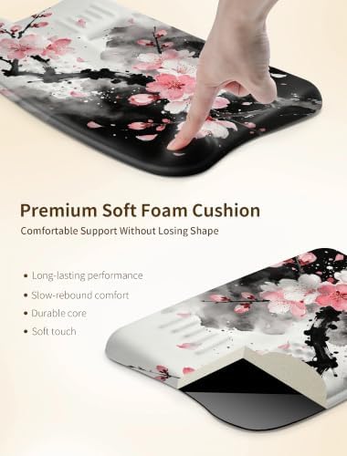 Ergonomic Keyboard Wrist Rest Pad with Wrist Support Ink Plum