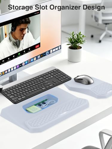 Ergonomic Wrist Rest with Keyboard Stand and Mouse Pad for Easy Typing