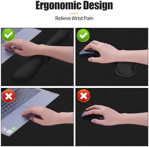 Leather Desk Pad, Black Desk Mat, Non-Slip Desk Protector Mat, Leather Desk Blotter, Computer Desk Pad, Waterproof Desk Mat for Home Office and Decor(31.5×15.7 Inches)