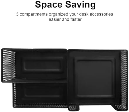 Comix 6 Packs Mesh Pen Holder, Desk Organizer for Home Office, Black