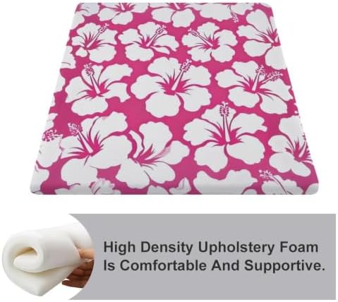 Fashion Decorative Chair Pad for Women Hibiscus Rose Red