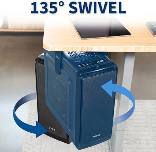 VIVO Black Under Desk and Wall Office PC Mount, MOUNT-PC01