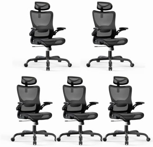 Marsail Ergonomic Mesh Office Chair with Adjustable Lumbar Support, 5