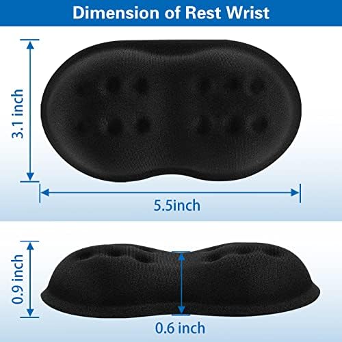 2 Pack Mouse Wrist Rest, Canjoy Wrist Rest for Mouse Memory Foam Wrist Pad