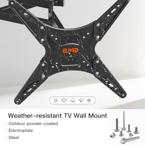 ELIVED Outdoor Long Arm TV Mount for 26-65" TVs, 37.4in Extension