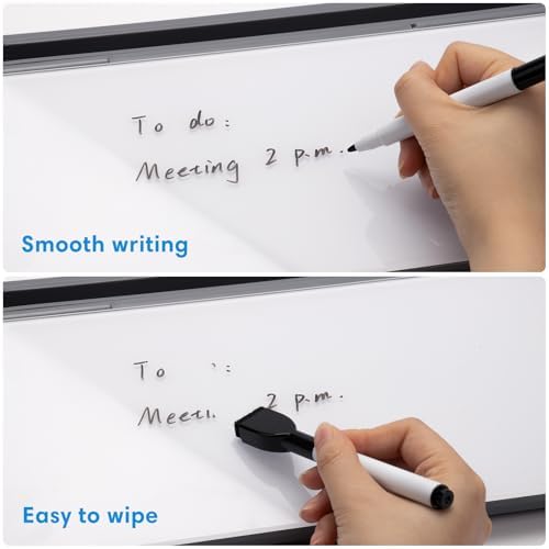 Varhomax Glass Desk Whiteboard with Calculator