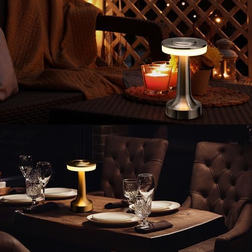 O'Bright Dome Cordless Rechargeable LED Mushroom Table Lamp, Rose Gold
