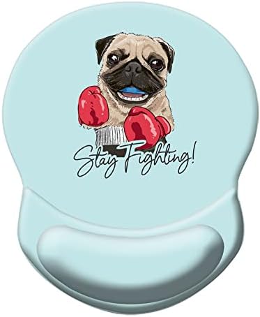 Ergonomic Wrist Support Mouse Pad - Comfortable Computer Mouse Pad with Non-Slip PU Base for Home Office Working Gaming (Cute Puppy)