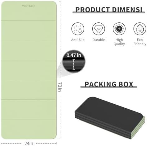 7-Fold Yoga Mat 70"x24" - 1/2 Inch Thick