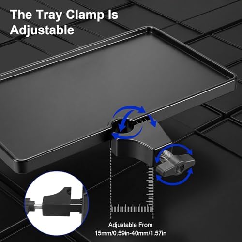 Aokoe Microphone Stand Tray with Crab Clamp Suitable for Music Stand, Mic Stand, Attention Table