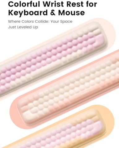 Meatanty Keyboard Wrist Rest, Ergonomic Keypad Support, Soft Memory Foam Hand Rest Pad for Typing Comfort, Computer Desk Accessory for Hand Palm Pain Relief, Laptop Office Home School Women Girl Pink
