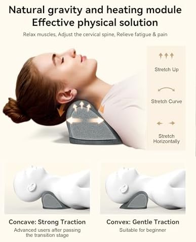 Heated Neck Stretcher for Pain Relief, Neck and Shoulder Relaxer