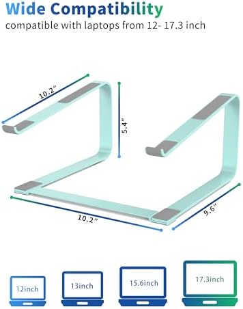 SOUNDANCE Laptop Stand for Desk, Metal Riser, Fits 12-17.3 Inch, Blue
