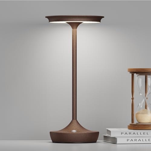LED Cordless Table Lamp 6000mAh Rechargeable Battery Outdoor Light Rust