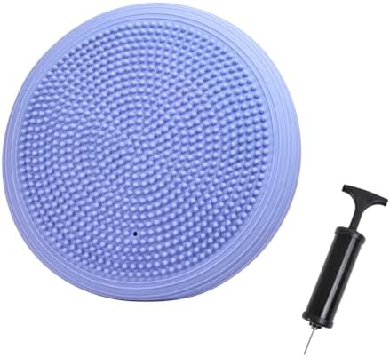 Wobble Cushion Balance Pad, Inflated Wiggle Seat for Office Chair & Home Seating, Sensory Chair Alternative for Core Stability, Posture Correction, Back Pain Relief with Air Pum