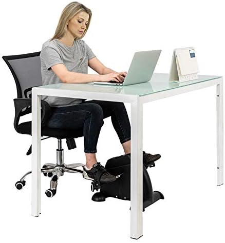 Mini Exercise Bike, Under Desk Bike Pedal Exerciser, Portable Foot Cycle Arm & Leg Pedal Machine with LCD Screen Displays for Home Office Use