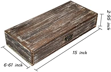 Wooden Drawers Organizer Box Solid Farmhouse Retro Desktop Storage Box