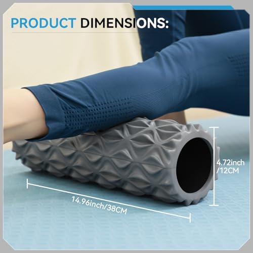 Foam Roller, 15 inch High Density Massage Roller for Exercise