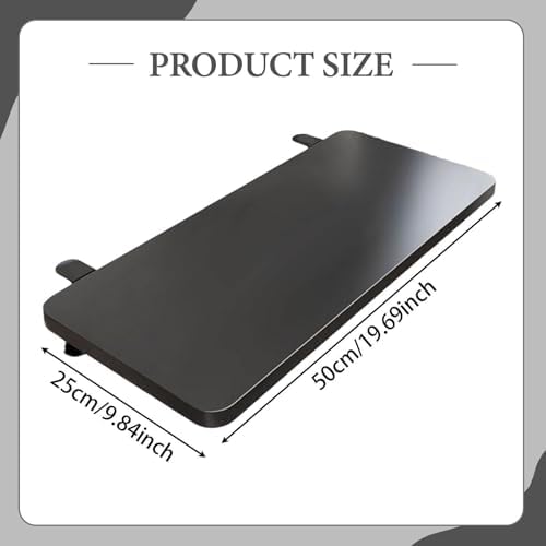 Desk Extension Board Clamp-on Keyboard Tray Portable Ergonomic Arm Rest Expansion Platform for Home Office- Black