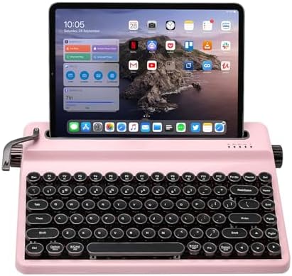 YUNZII QL75 Retro Typewriter Hot Swap RGB Keyboard(Pink, Cocoa V2)