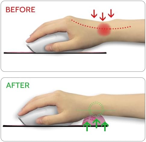 Blusabaca Mouse Pad with Wrist Rest Ergonomic Mousepad Wrist Support Cute