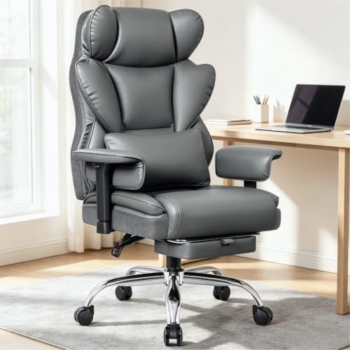 Big and Tall Office Chair 500 lbs, 23.6" Wide Seat,PU Leather
