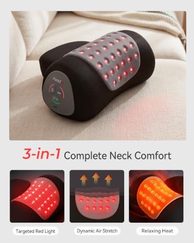 Heated Cervical Traction Device with Red Light for Cervical Pain Relief