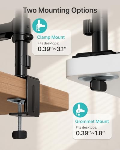 PEGZONE Single Monitor Arm for 17-32 Inch Screens, Holds up to19.8 lbs
